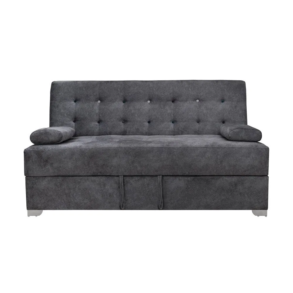 Sofa Cama  Baul Berlin Tela Gris