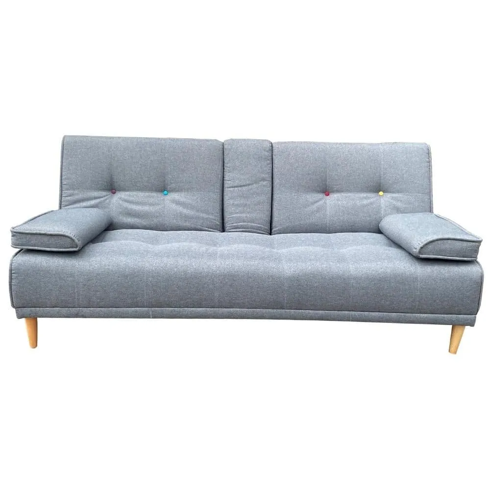 Sofa Cama  Kei 3 Posiciones Tela Gris