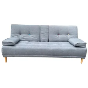Sofa Cama  Kei 3 Posiciones Tela Gris