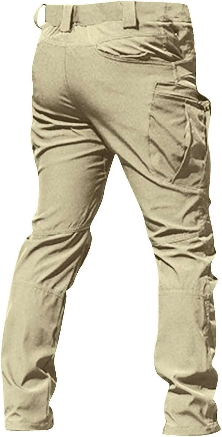 Tactical Pants for Men Relaxed Fit Stretchy Work Pants Baggy Cargo Camo Pants Flex Carpenter Pant Multi Pockets