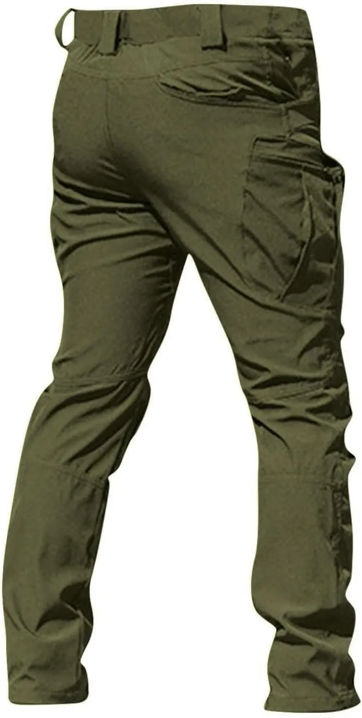 Tactical Pants for Men Relaxed Fit Stretchy Work Pants Baggy Cargo Camo Pants Flex Carpenter Pant Multi Pockets