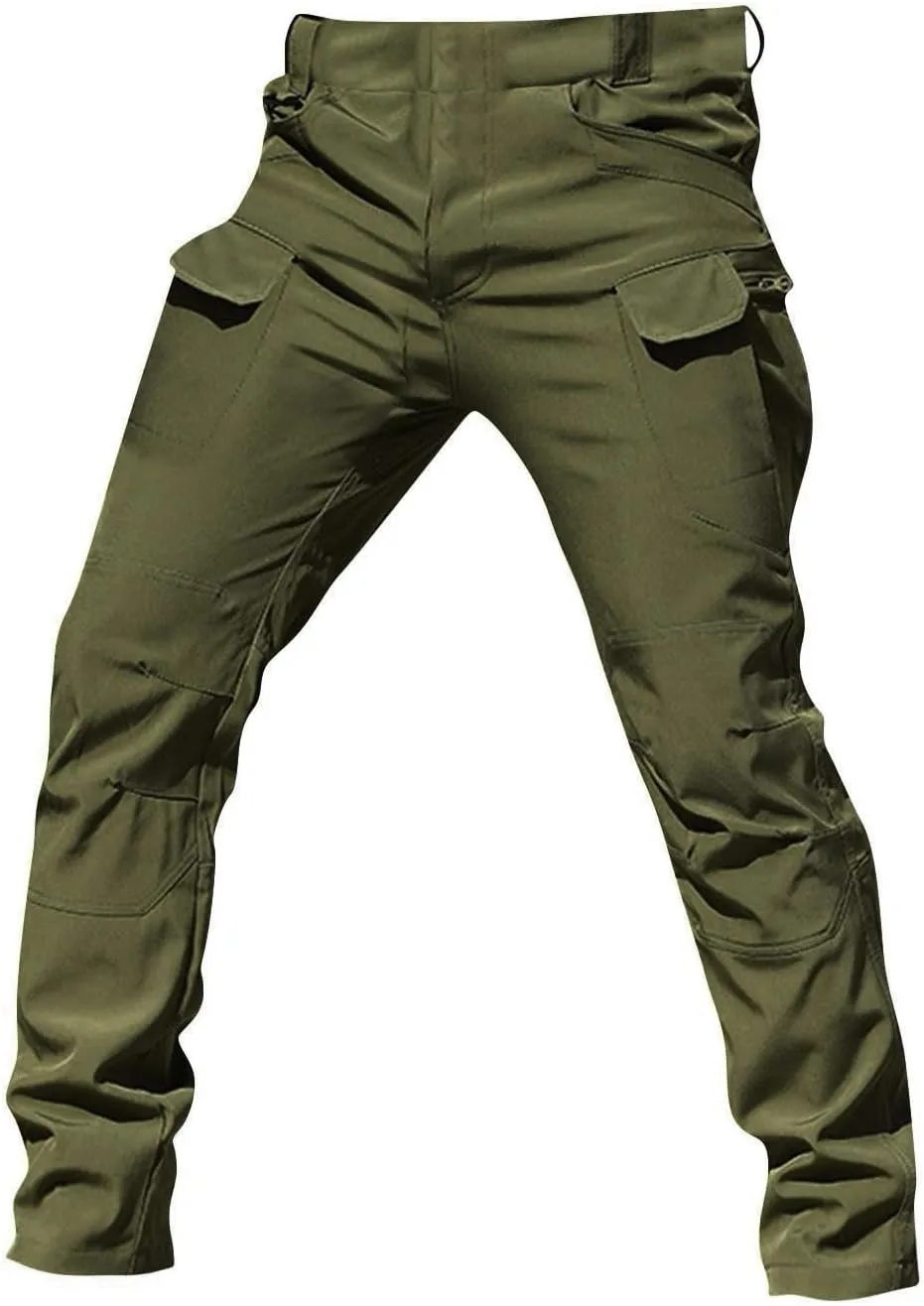 Tactical Pants for Men Relaxed Fit Stretchy Work Pants Baggy Cargo Camo Pants Flex Carpenter Pant Multi Pockets