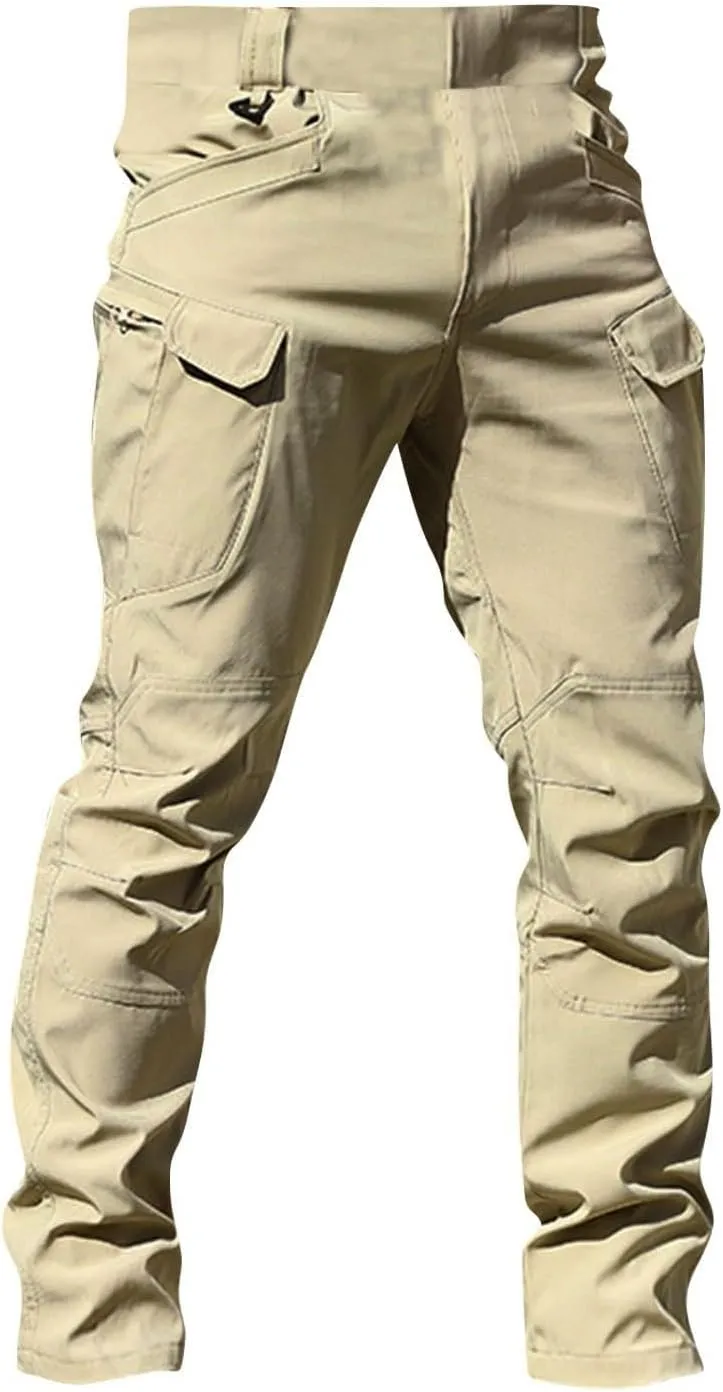Tactical Pants for Men Relaxed Fit Stretchy Work Pants Baggy Cargo Camo Pants Flex Carpenter Pant Multi Pockets