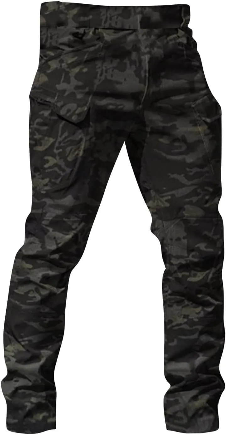 Tactical Pants for Men Stretch Ripstop Waterproof Utility Cargo Hiking Pants Relaxed Fit Work Pant Outdoor with Pockets