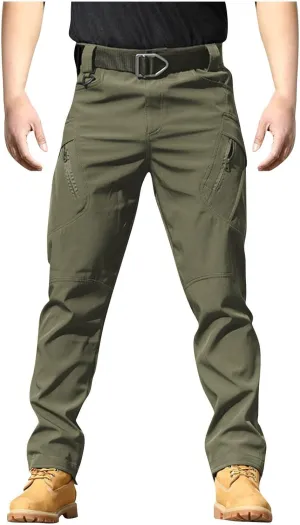 Tactical Pants for Men Water Resistant Hiking Cargo Pants Multi-Pockets Stretch Waterproof Quick Dry Work Joggers