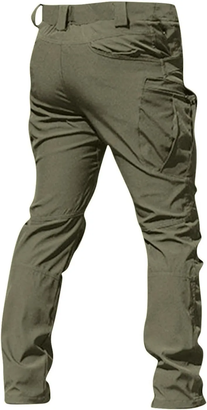 Tactical Pants for Men Water Resistant Hiking Cargo Pants Multi-Pockets Stretch Waterproof Quick Dry Work Joggers