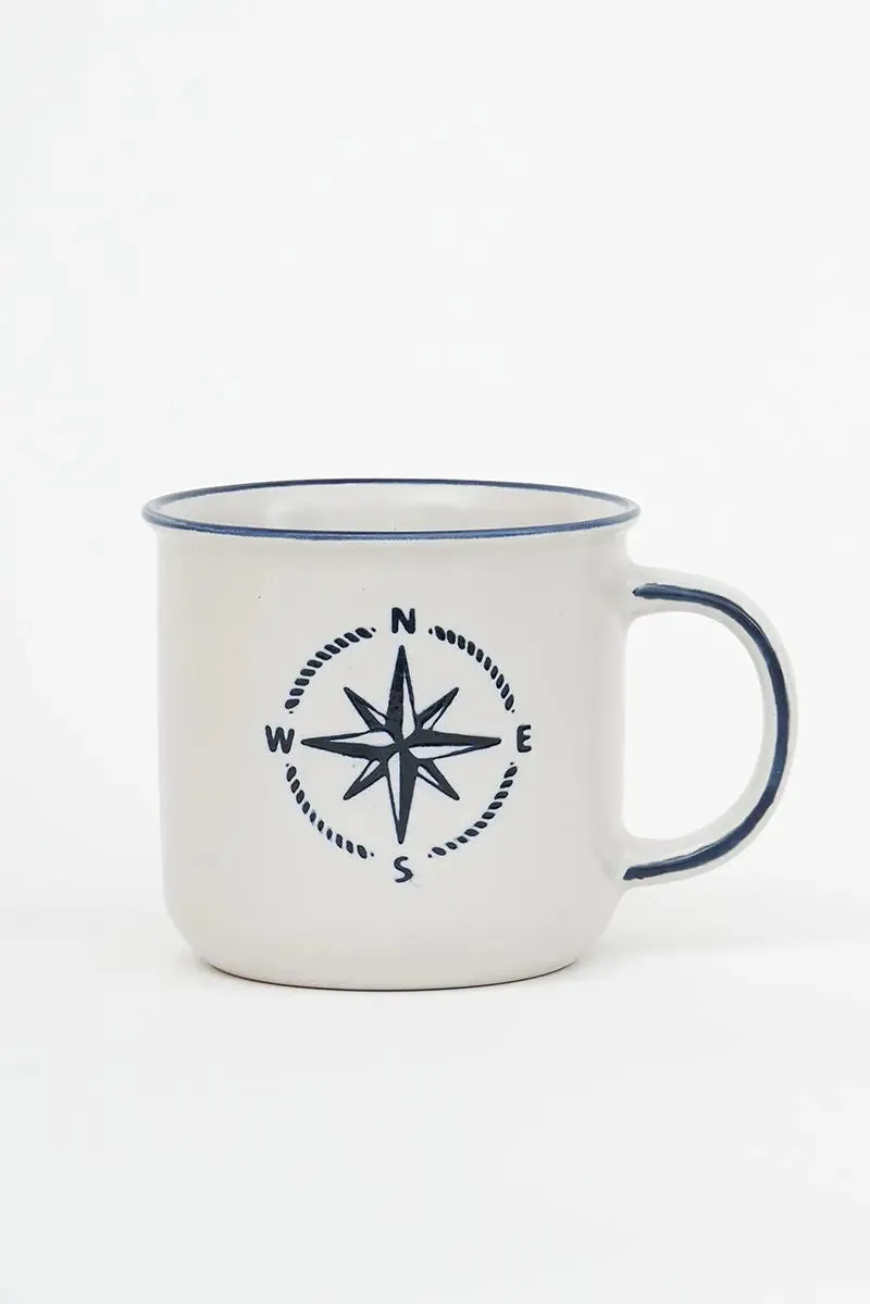 Taza 'Rosa de los vientos' cerámica