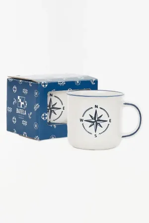 Taza 'Rosa de los vientos' cerámica