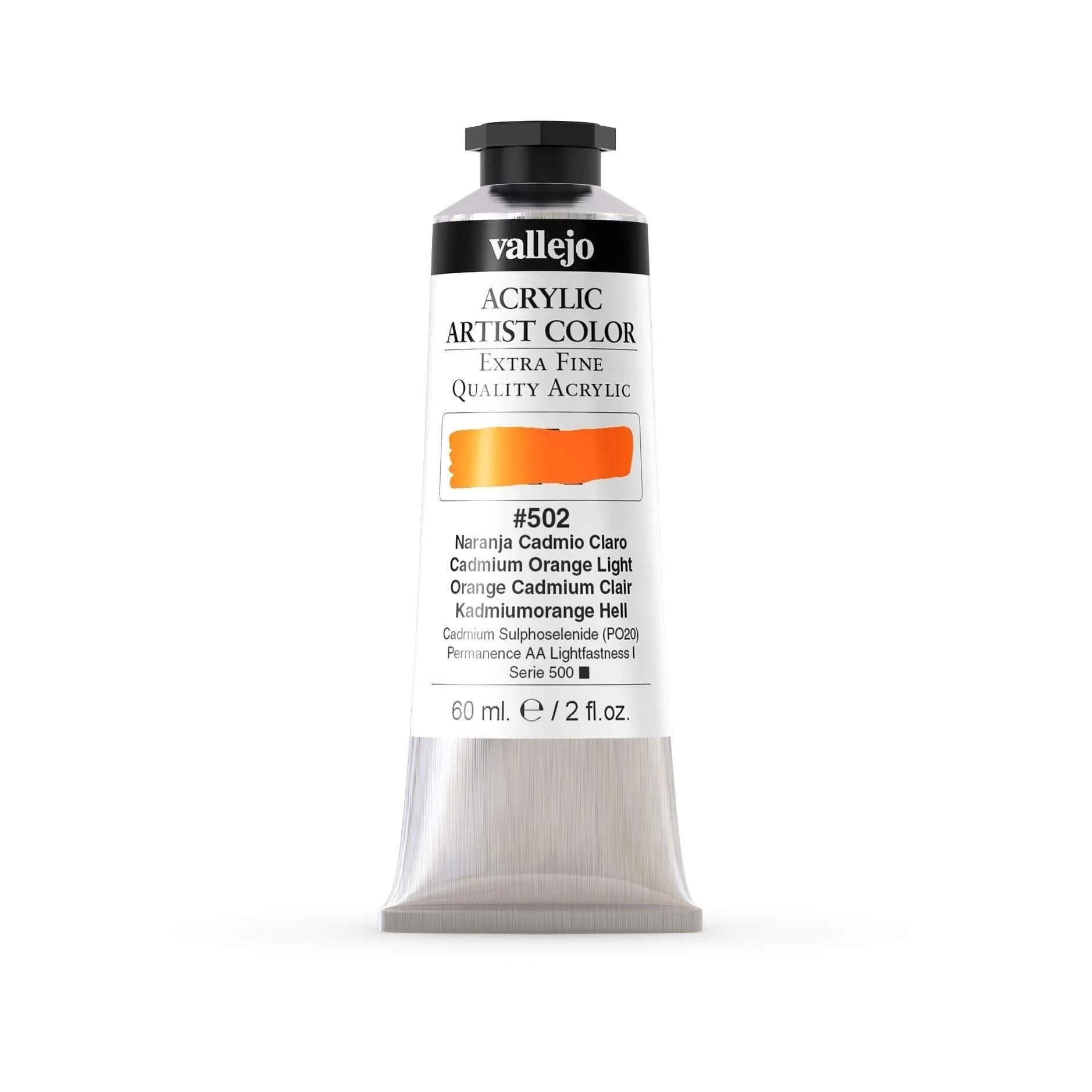 Vallejo pintura acrilica 60ml 502 cadmio naranja claro