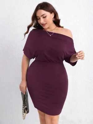 Vestido Midi Ombro A Ombro Plus Size - Laila