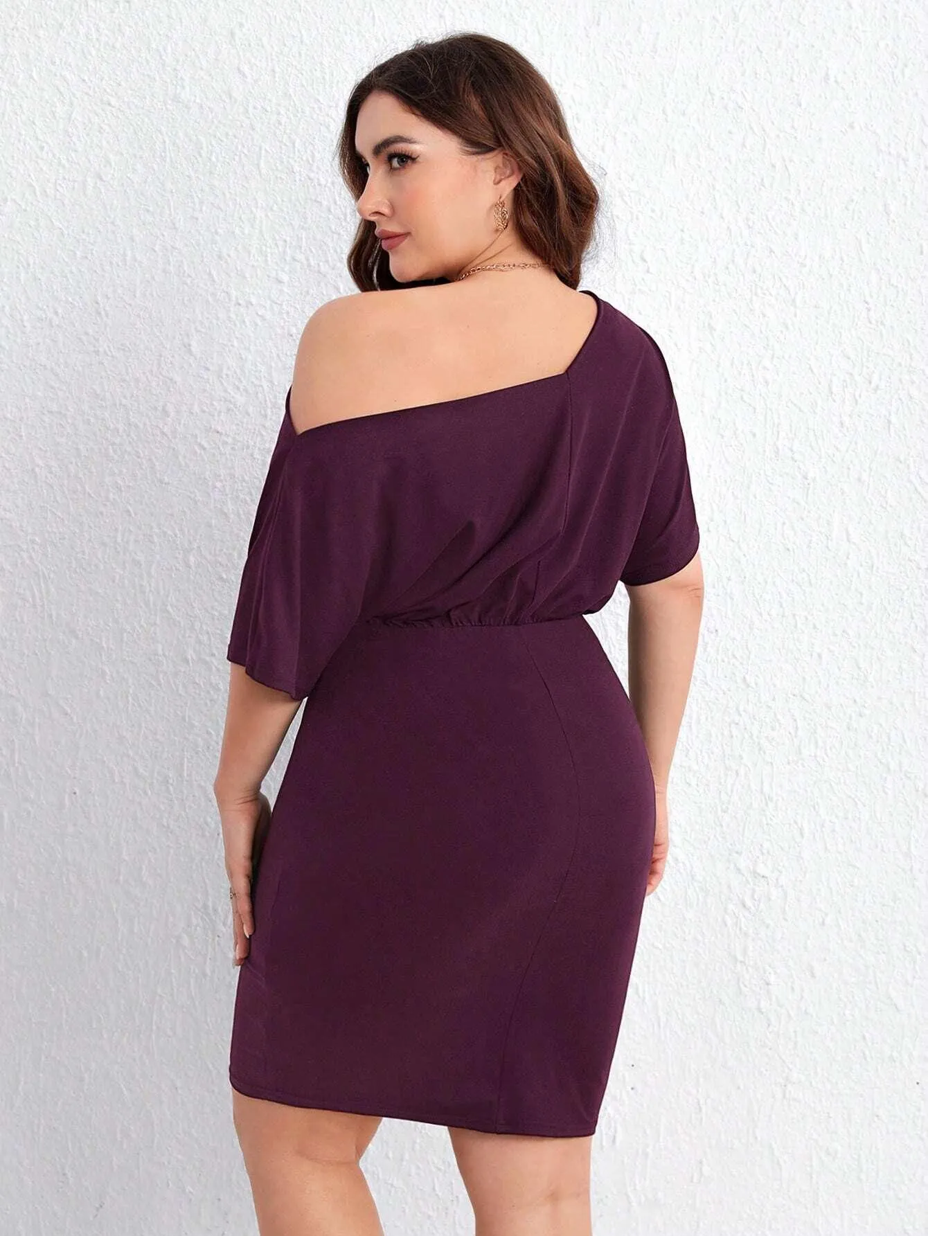 Vestido Midi Ombro A Ombro Plus Size - Laila