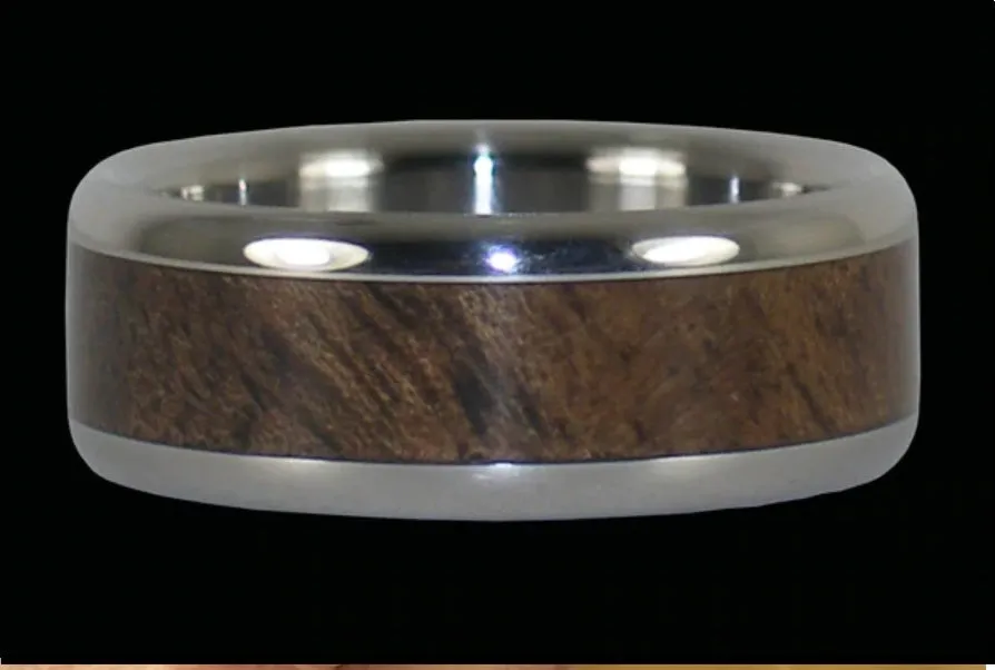 Walnut Titanium Ring Band