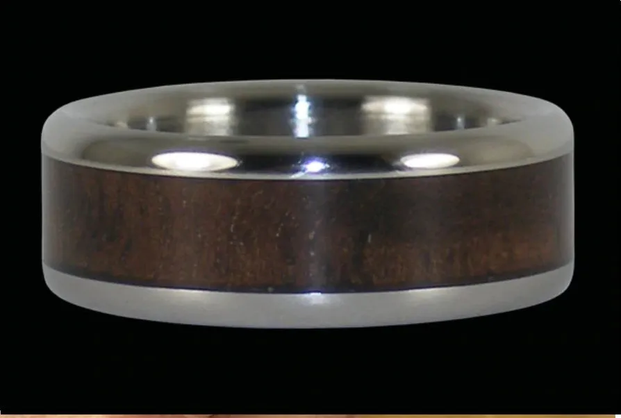 Walnut Titanium Ring Band