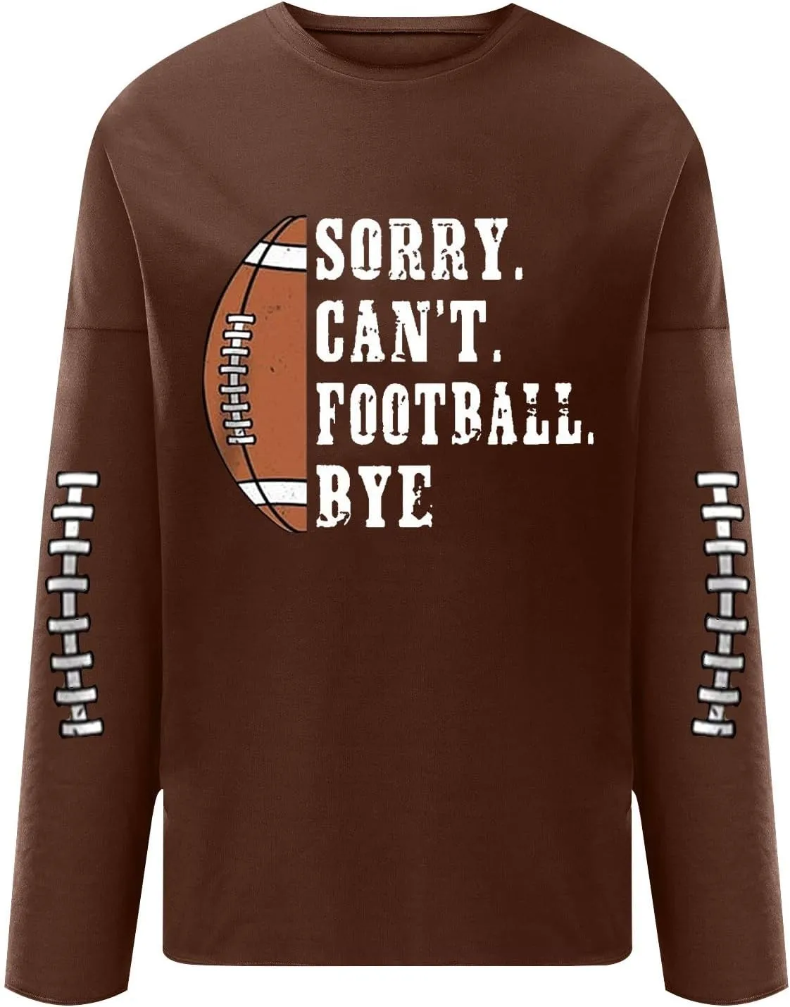 Women Funny Football Graphic Sweatshirt Long Sleeve Sweatshirt Top Sweatshirt for Women 2024 Thanksgiving