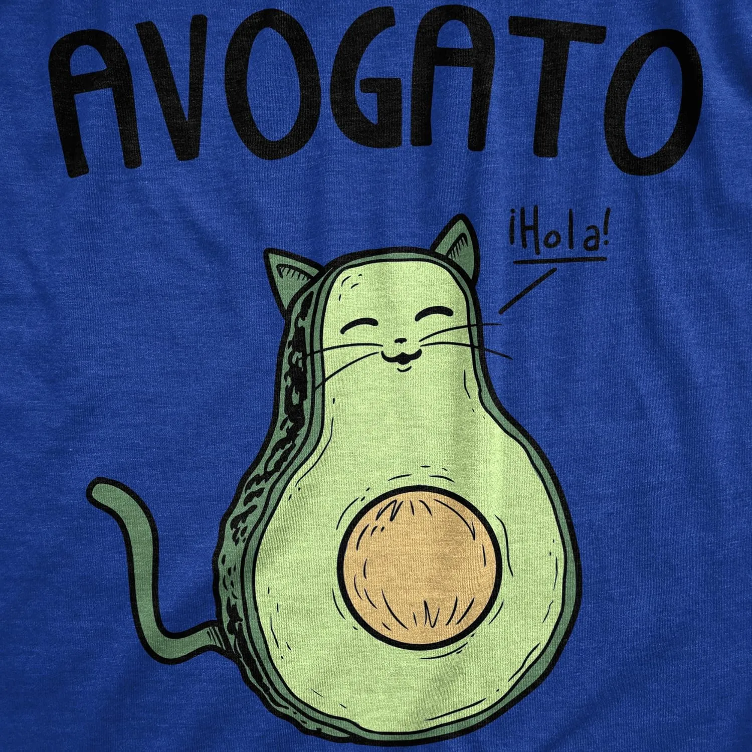 Womens Avogato Funny T Shirt Avocado Cat Cute Face Graphic Novelty Tee for Girls